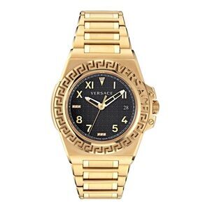 Versace Greca Reaction Diamond Watch Gold Mens